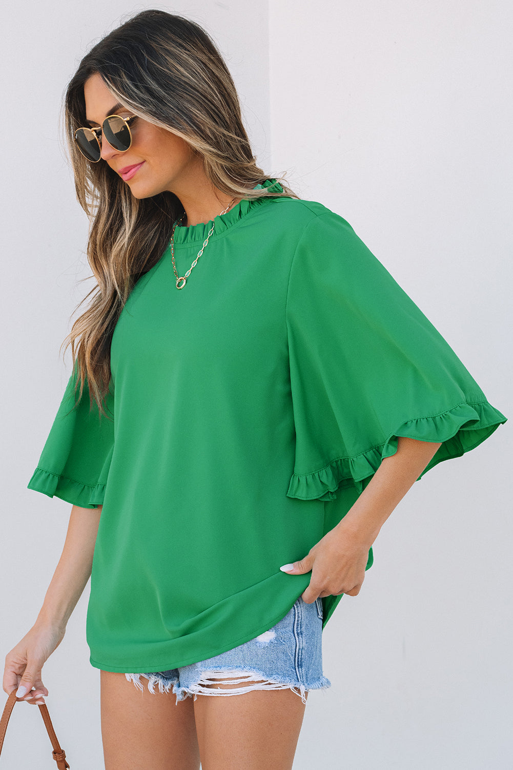 Holland Frilly Half Sleeve Blouse-3