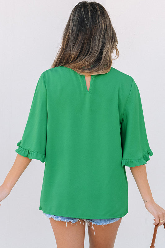 Holland Frilly Half Sleeve Blouse-1